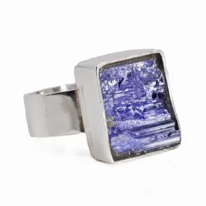 Rugged Tanzanite 12.89ct Handcrafted Sterling Silver Gemstone Ring