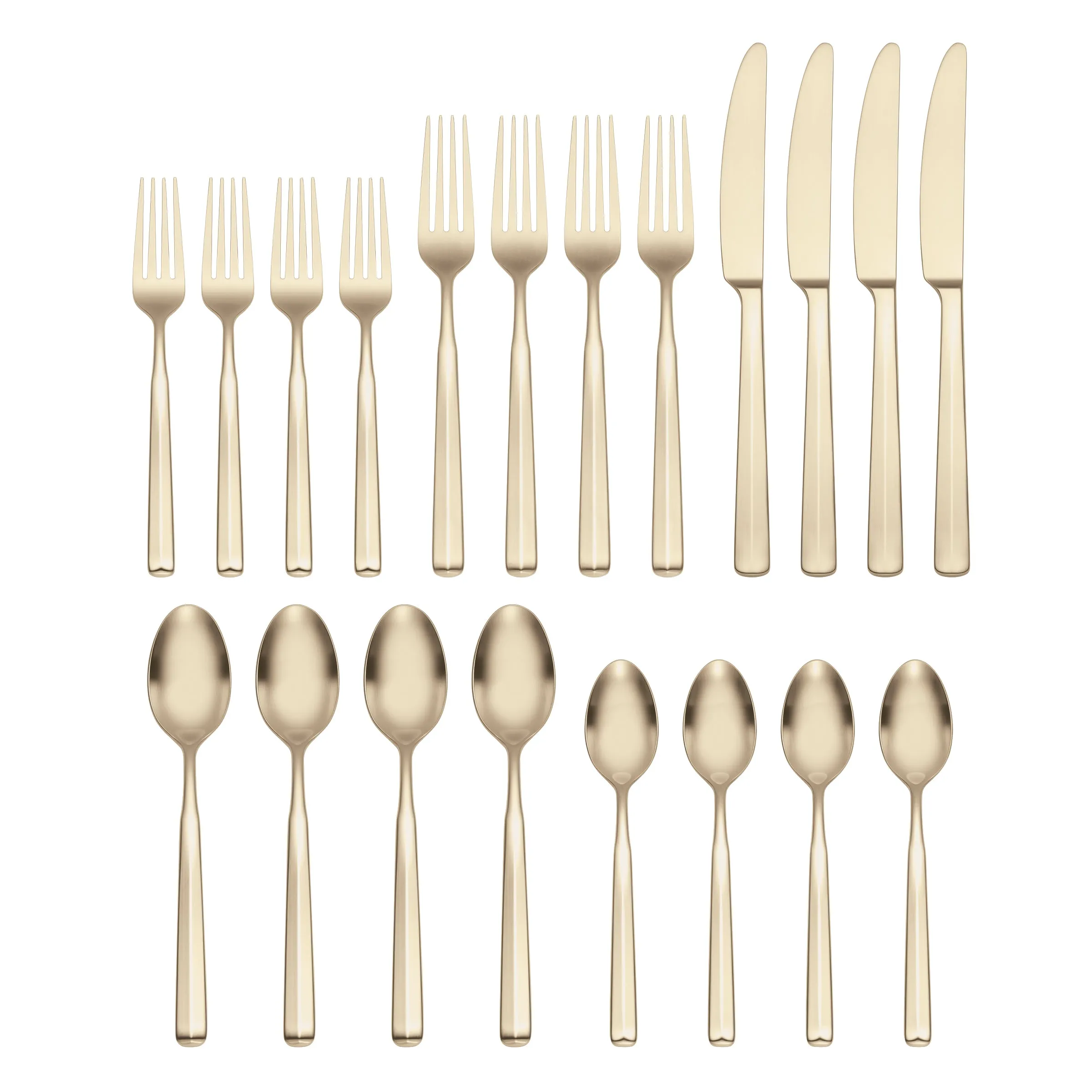 Ryder Satin Champagne 20-Piece Flatware Set