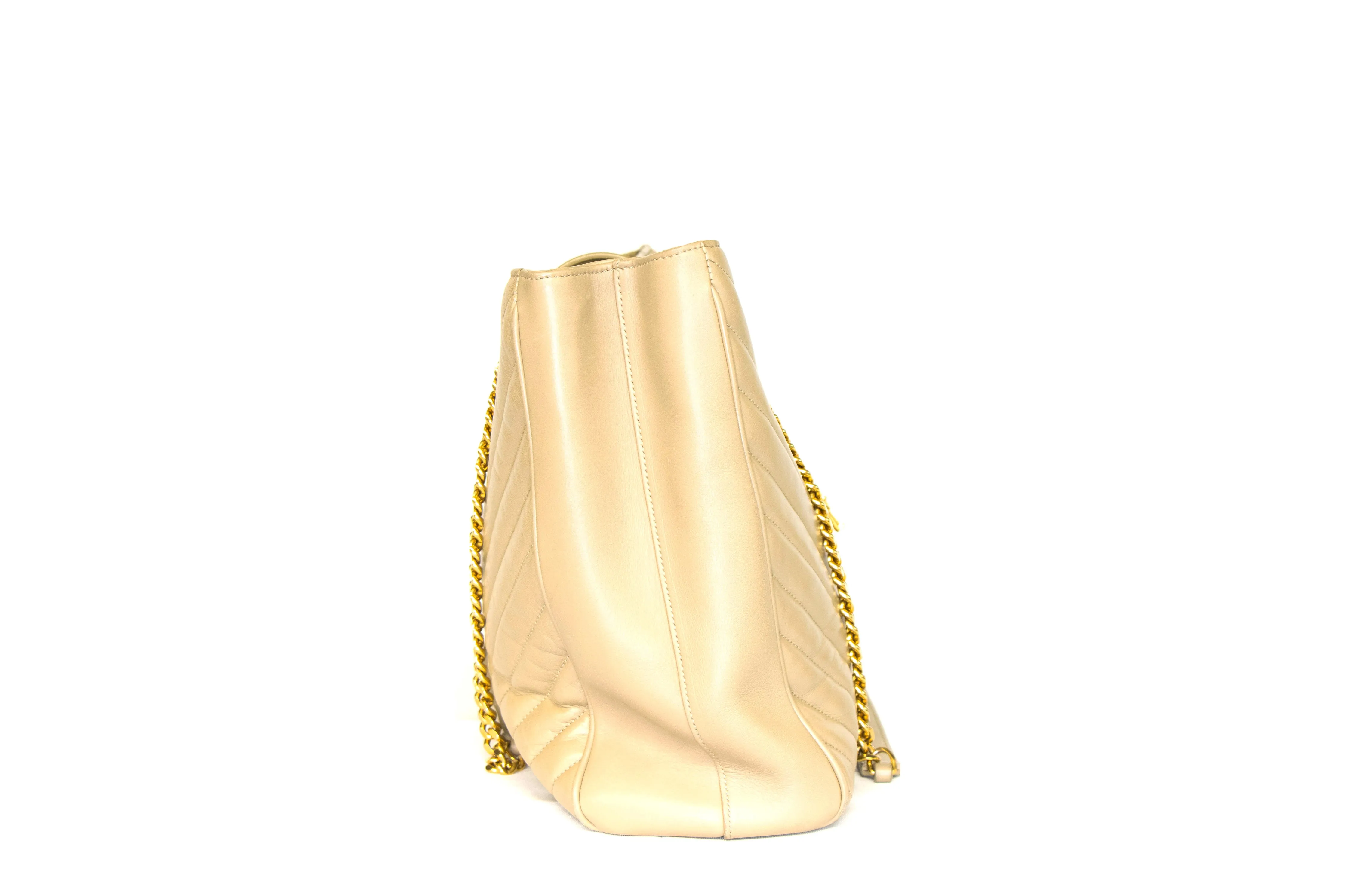 Saint Laurent Monogram Chevron Tote Bag