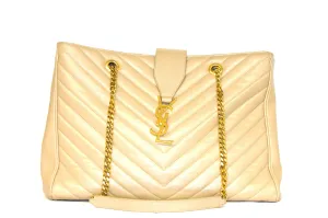 Saint Laurent Monogram Chevron Tote Bag
