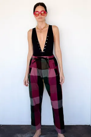 Sangria Plaid Pant