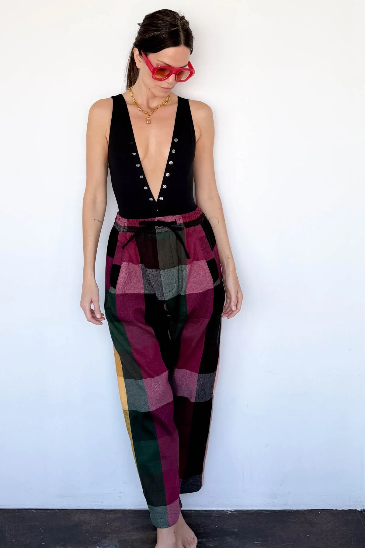 Sangria Plaid Pant