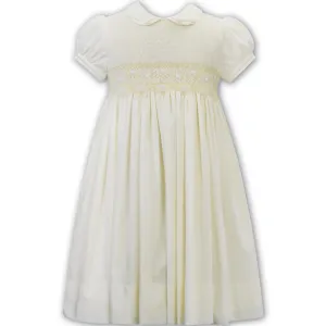 SARAH LOUISE - Peter Pan Collar Smock Dress - Lemon