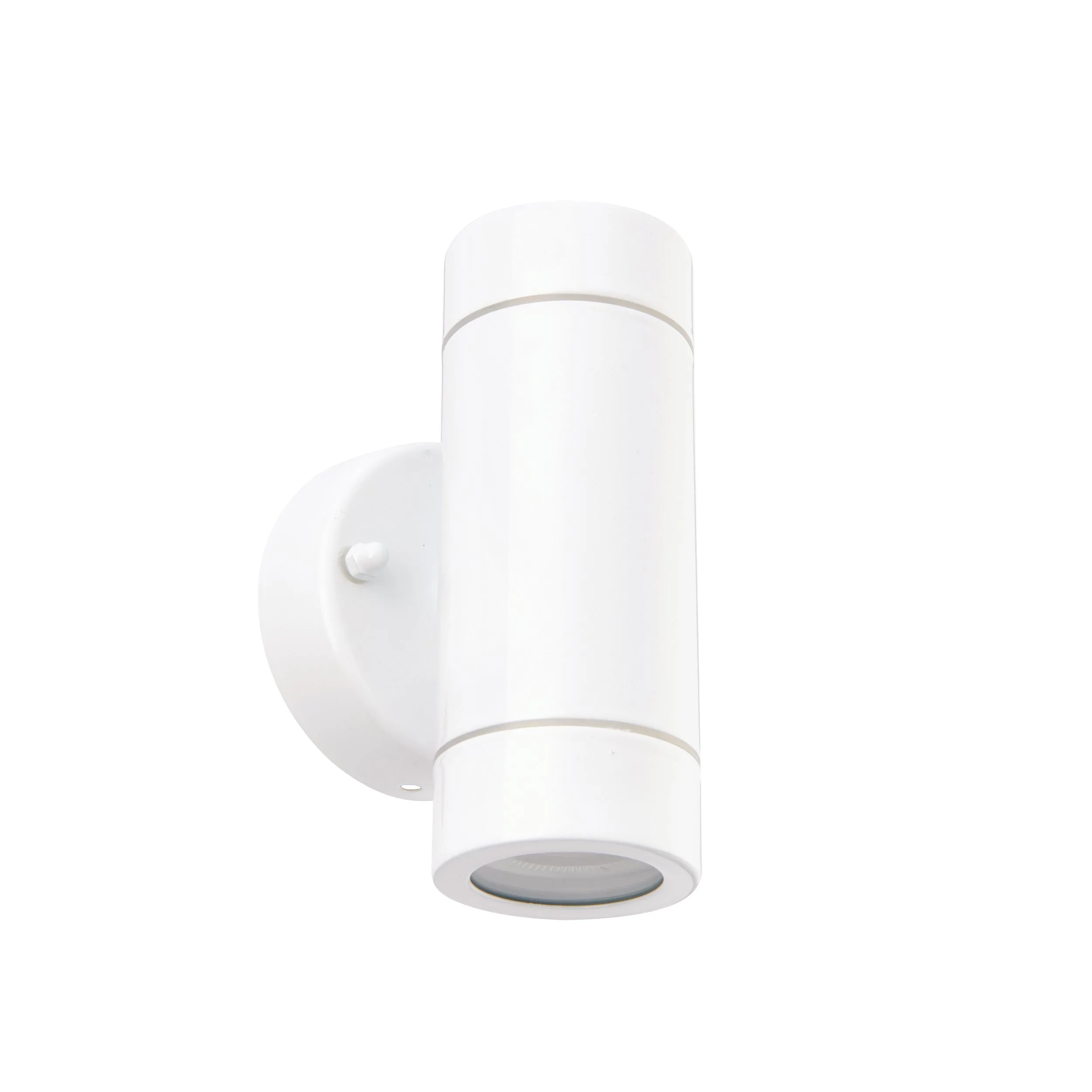 Saxby 75439 Palin 2lt wall IP44 7W Gloss white paint & clear glass 2 x 7W LED GU10 (Required)