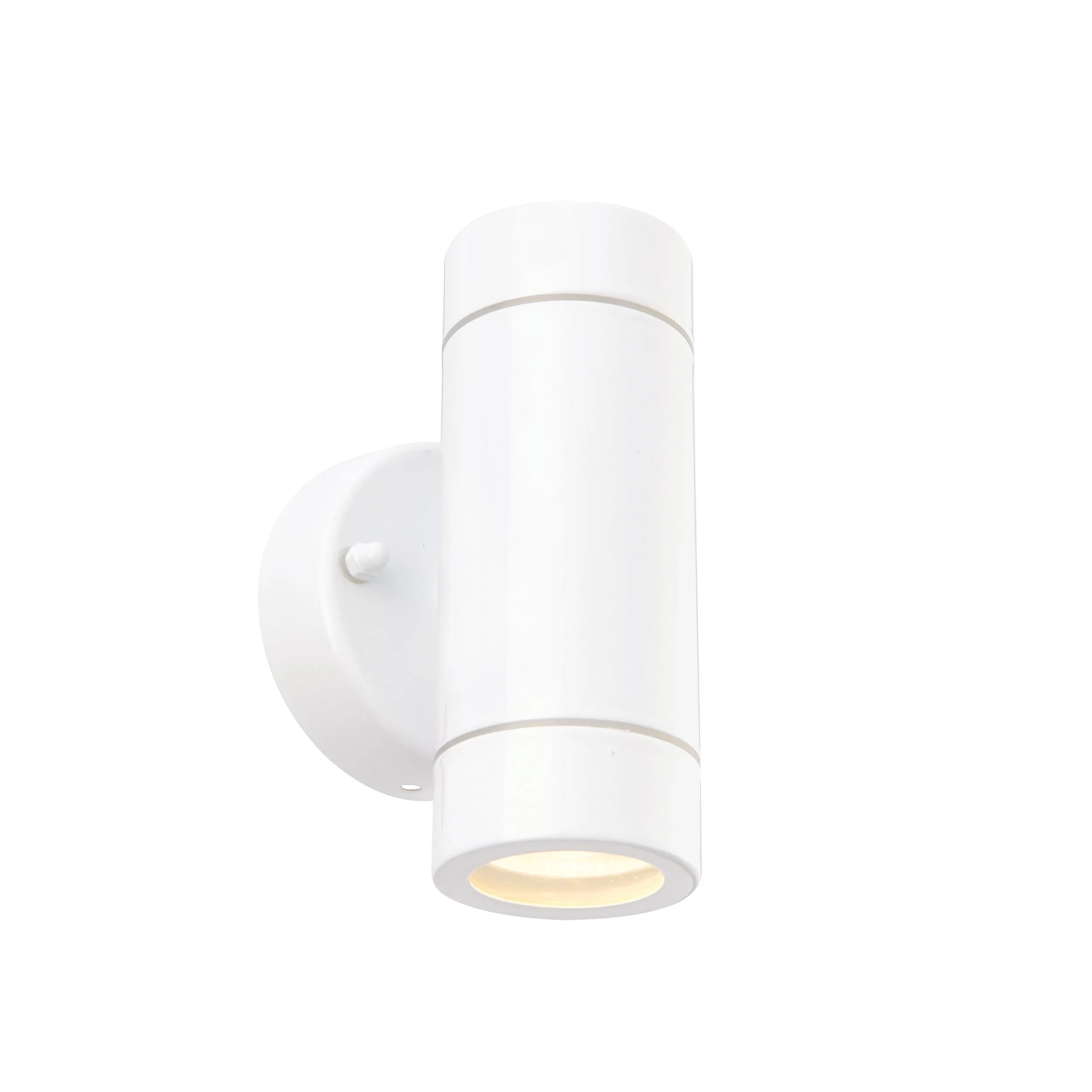Saxby 75439 Palin 2lt wall IP44 7W Gloss white paint & clear glass 2 x 7W LED GU10 (Required)