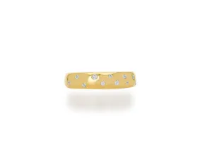 Scattered Diamond Dome Ring