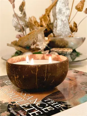 Scented Coconut Wax Candle ( Warm and Cozy Coconut Smell)