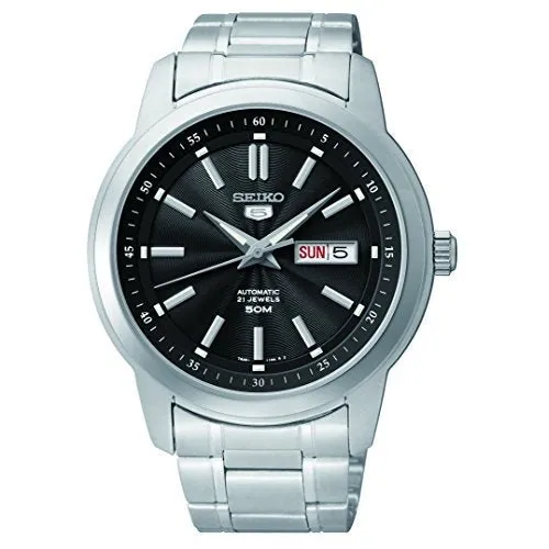 Seiko Men's 5 Automatic SNKM87K Silver Stainless-Steel Automatic Watch