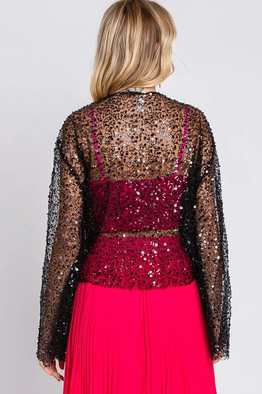Sequin Mesh Cover-Up