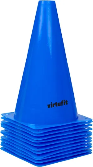Set conuri antrenament VirtuFit-23cm-12buc-Albastru