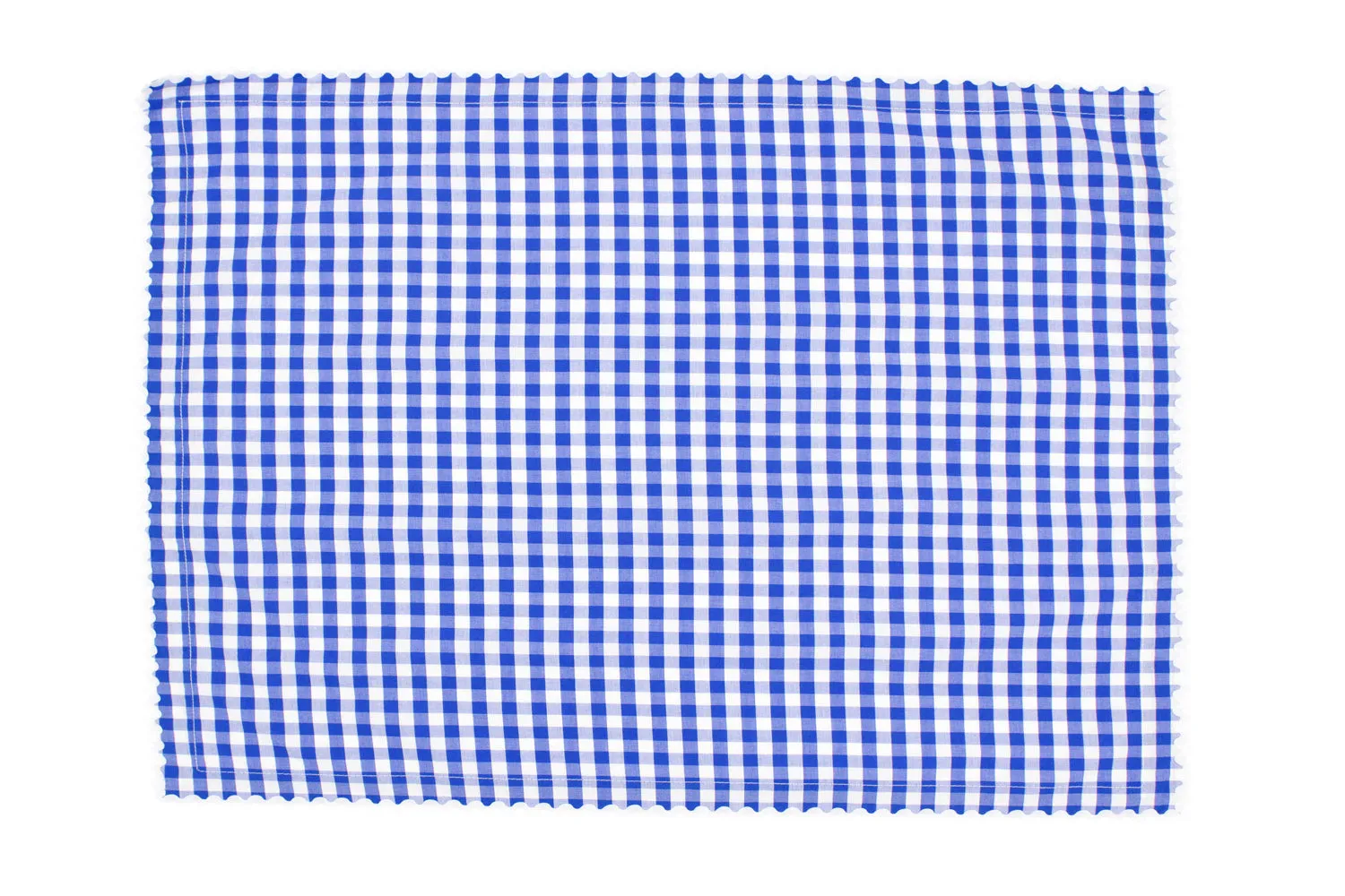 Set of Four Gingham Dinner Napkins ~ Blue
