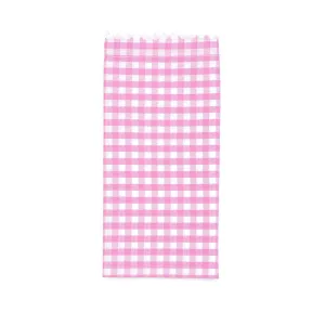 Set of Four Gingham Dinner Napkins ~ Pink