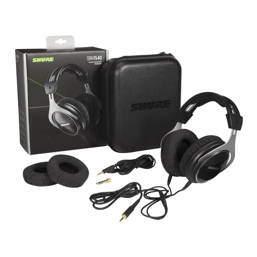 Shure SRH1540 Premium Closed-Back Headphones for Clear Highs and Extended Bass (New Packaging)
