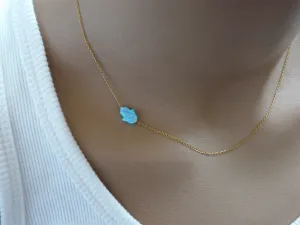 Sideways Hamsa Necklace – Elegant Protection Charm