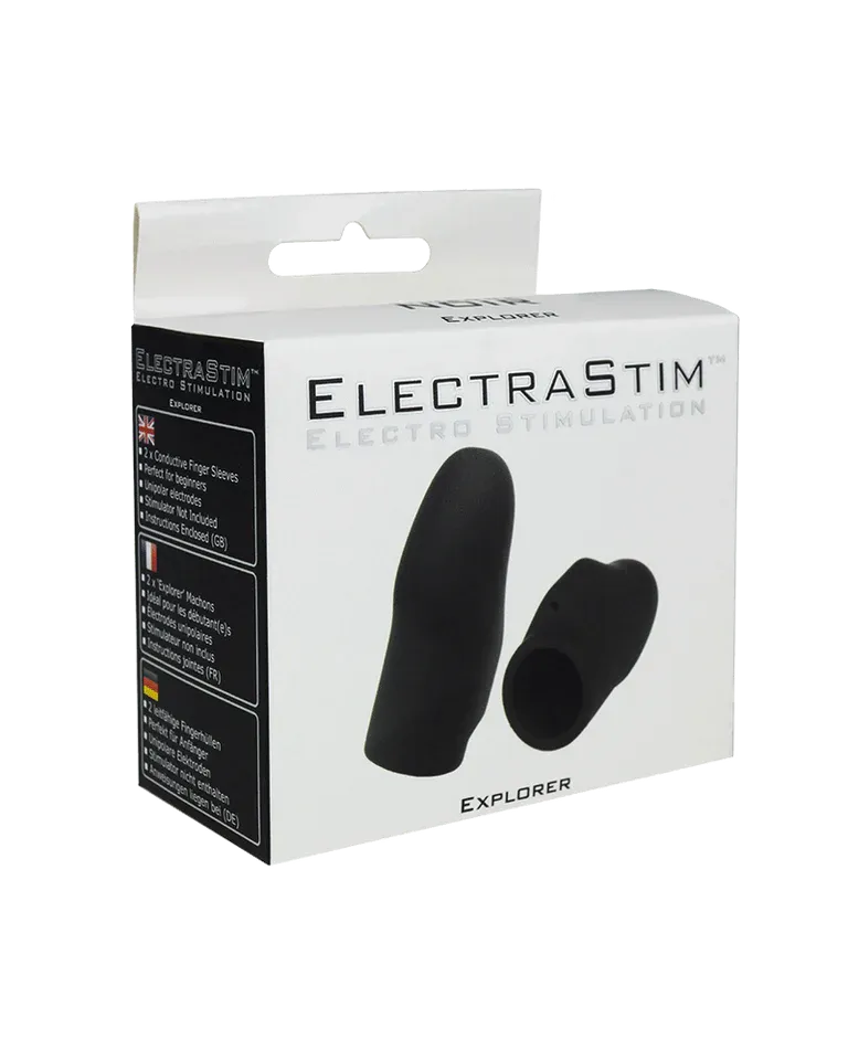 Silicone Noir 'Explorer' Electro Finger Sleeves for Sensational Clitoral & Surface Stimulation