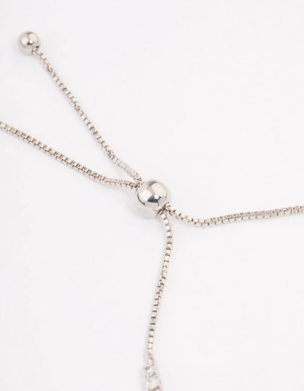 Silver Multi Square Cubic Zirconia Tennis Bracelet