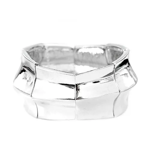 SILVER RHODIUM BRACELET  #CB3896_SILVER (IG12/B470)
