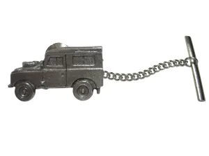 Silver Toned Textured 4x4 Exploring Rugged Truck Tie Tack