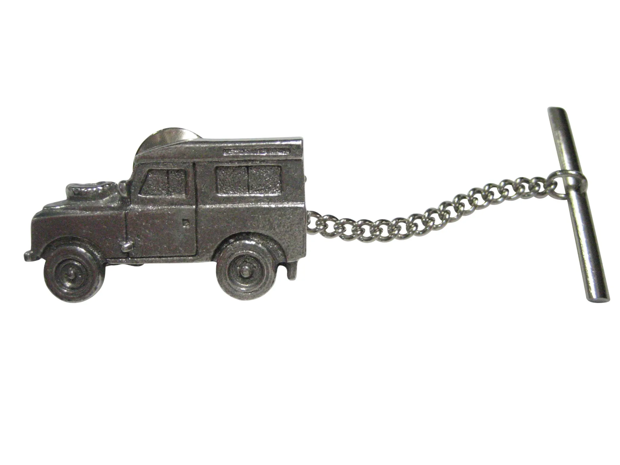 Silver Toned Textured 4x4 Exploring Rugged Truck Tie Tack