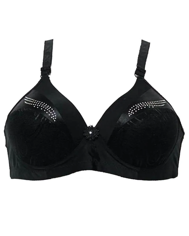 Single Padded Imported Bra Black