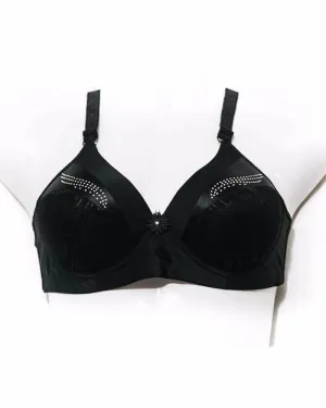 Single Padded Imported Bra Black