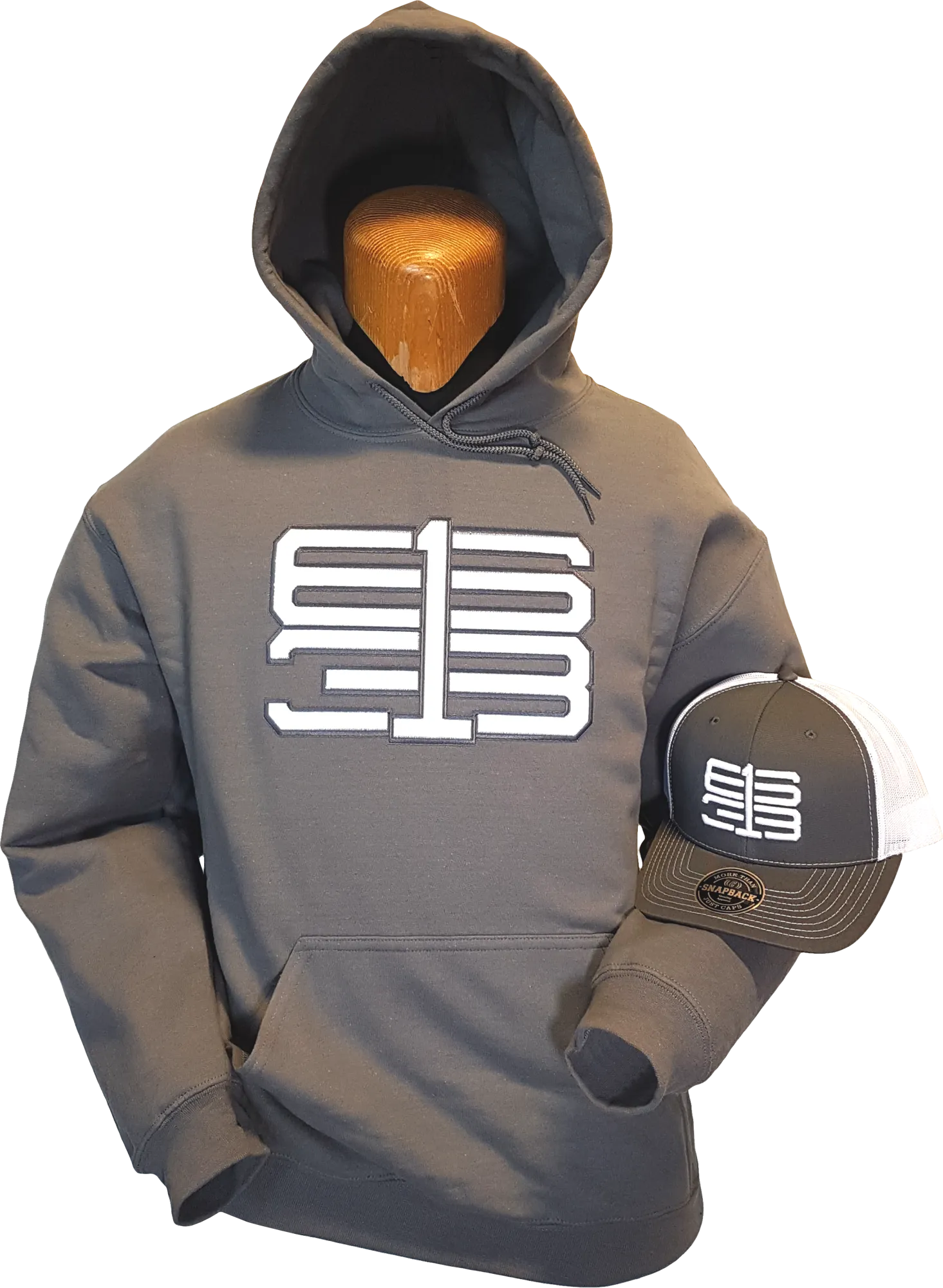 Six One 3 Interlok Hoodie Charcoal White