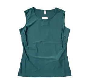 Sleeveless Green Blend Spandex Top