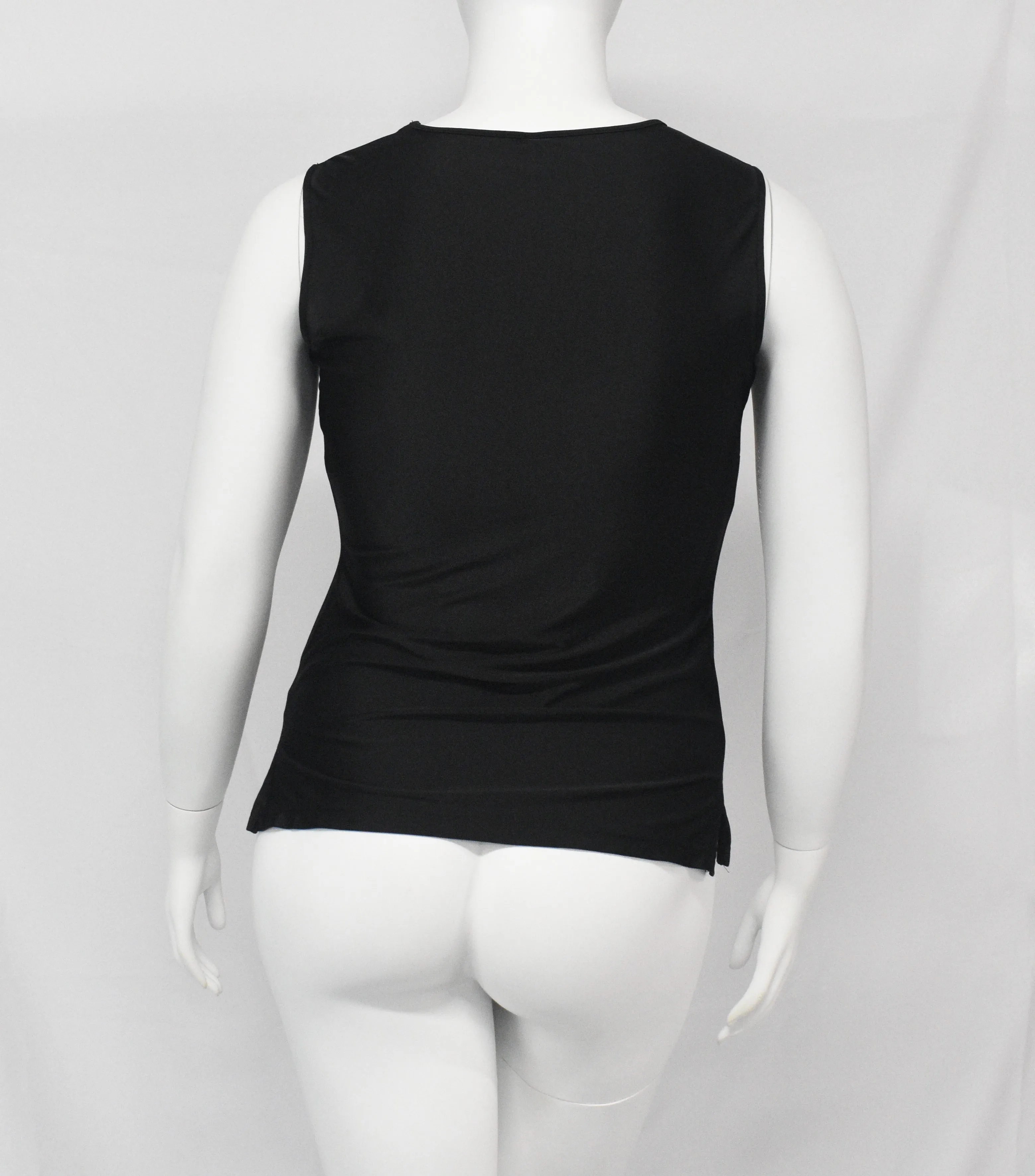 Sleeveless Royal Black Spandex Top