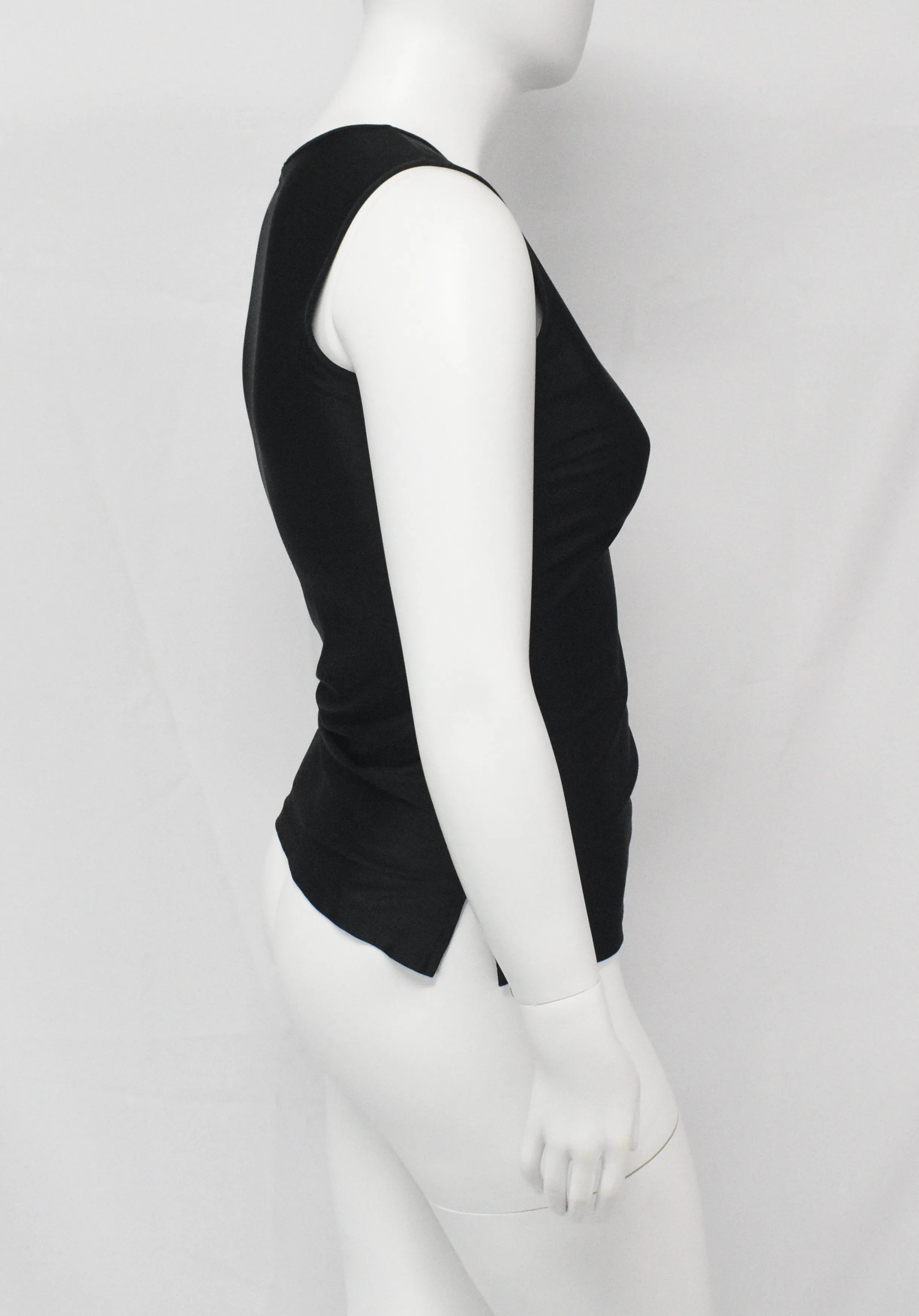 Sleeveless Royal Black Spandex Top