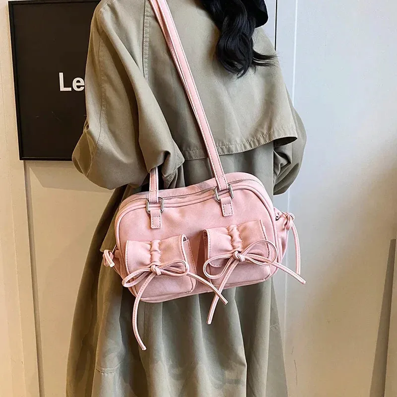 Small Bow Tie Double Pockets Underarm Bags