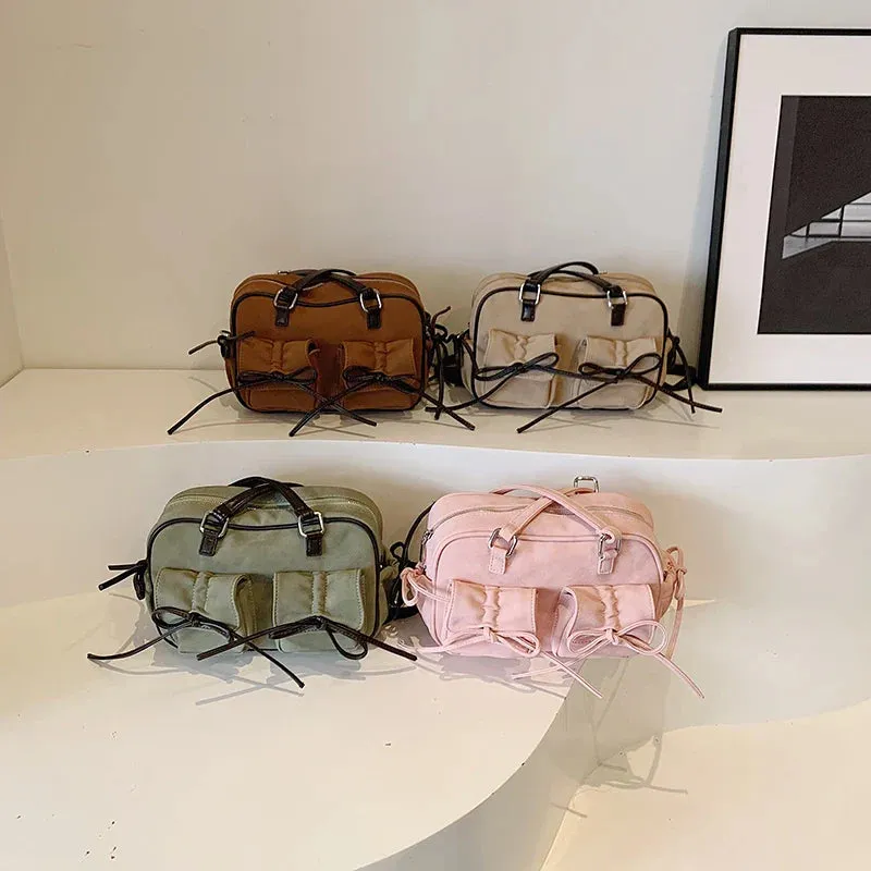 Small Bow Tie Double Pockets Underarm Bags