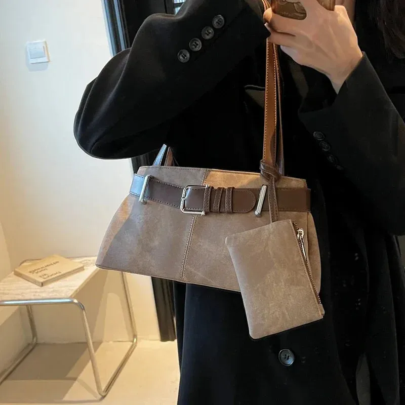 Small Faux Leather Underarm Bag