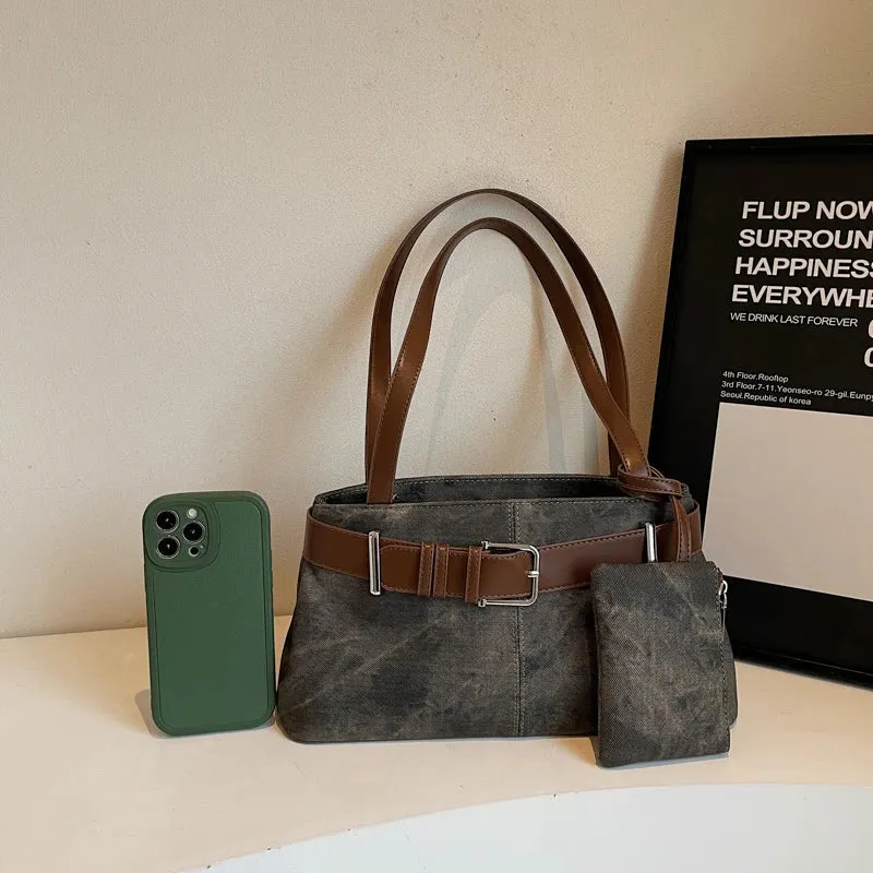 Small Faux Leather Underarm Bag