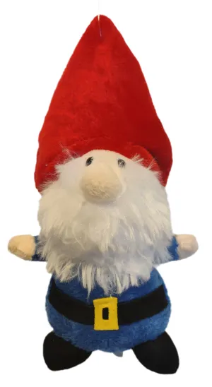Small Gnome plush with red Santa hat 8"