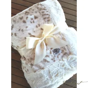 SNOW LEOPARD COUTURE THROW