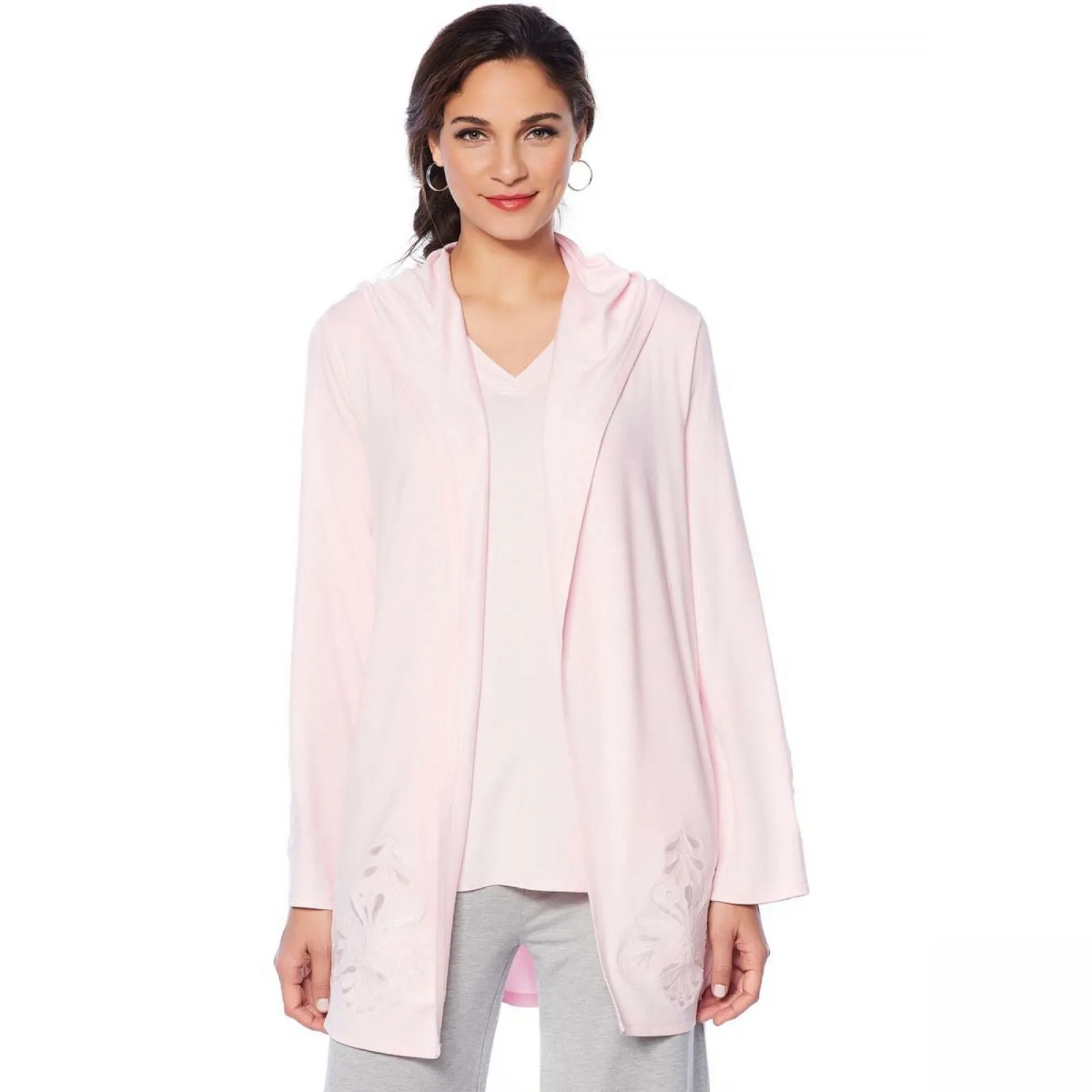 Soft & Cozy Cool Women's Embroidered Hooded Cardigan