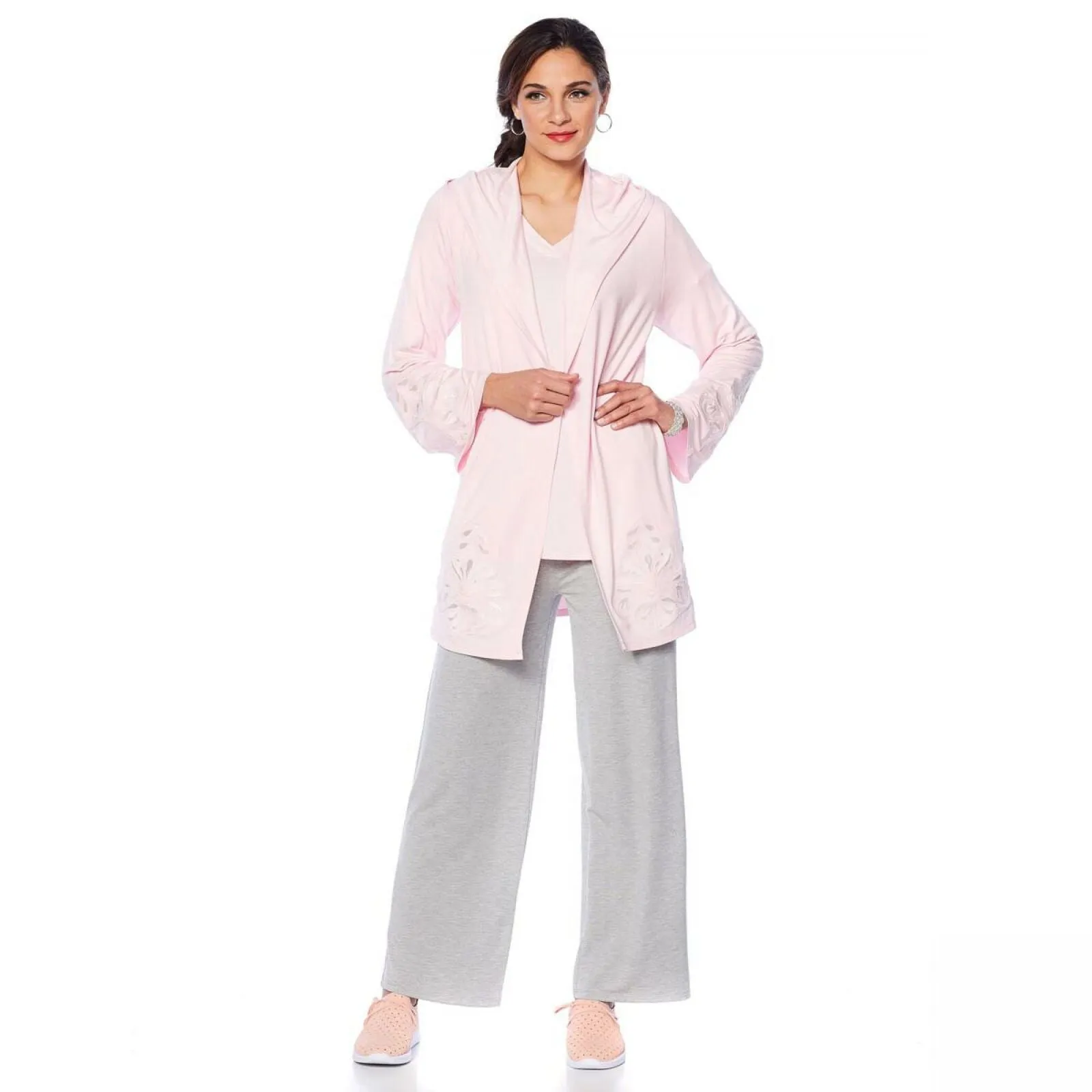 Soft & Cozy Cool Women's Embroidered Hooded Cardigan