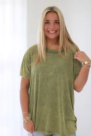 Softly Falling Top in Olive