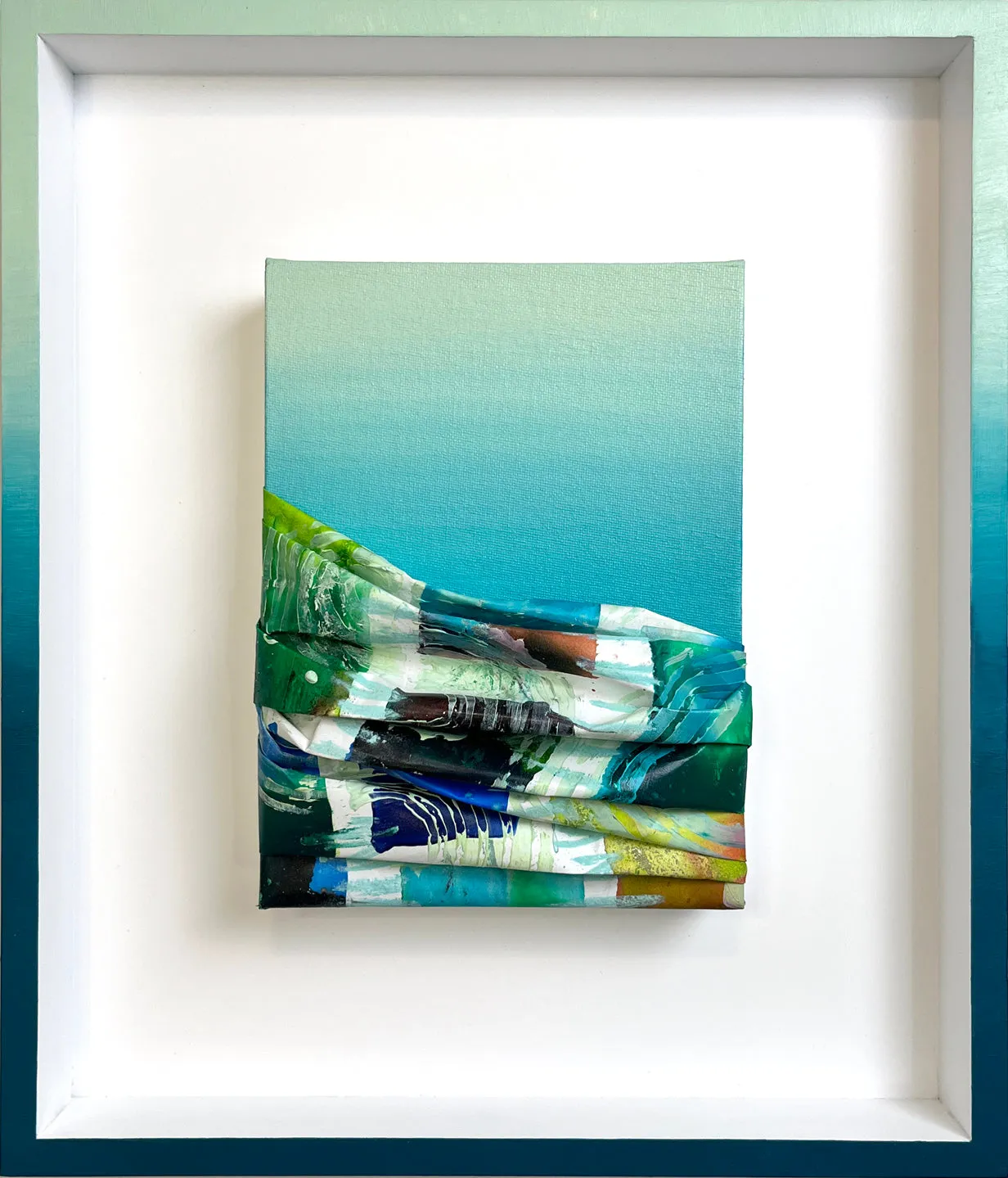 (SOLD) “Floodgates to Confidence" (Mint > Teal)