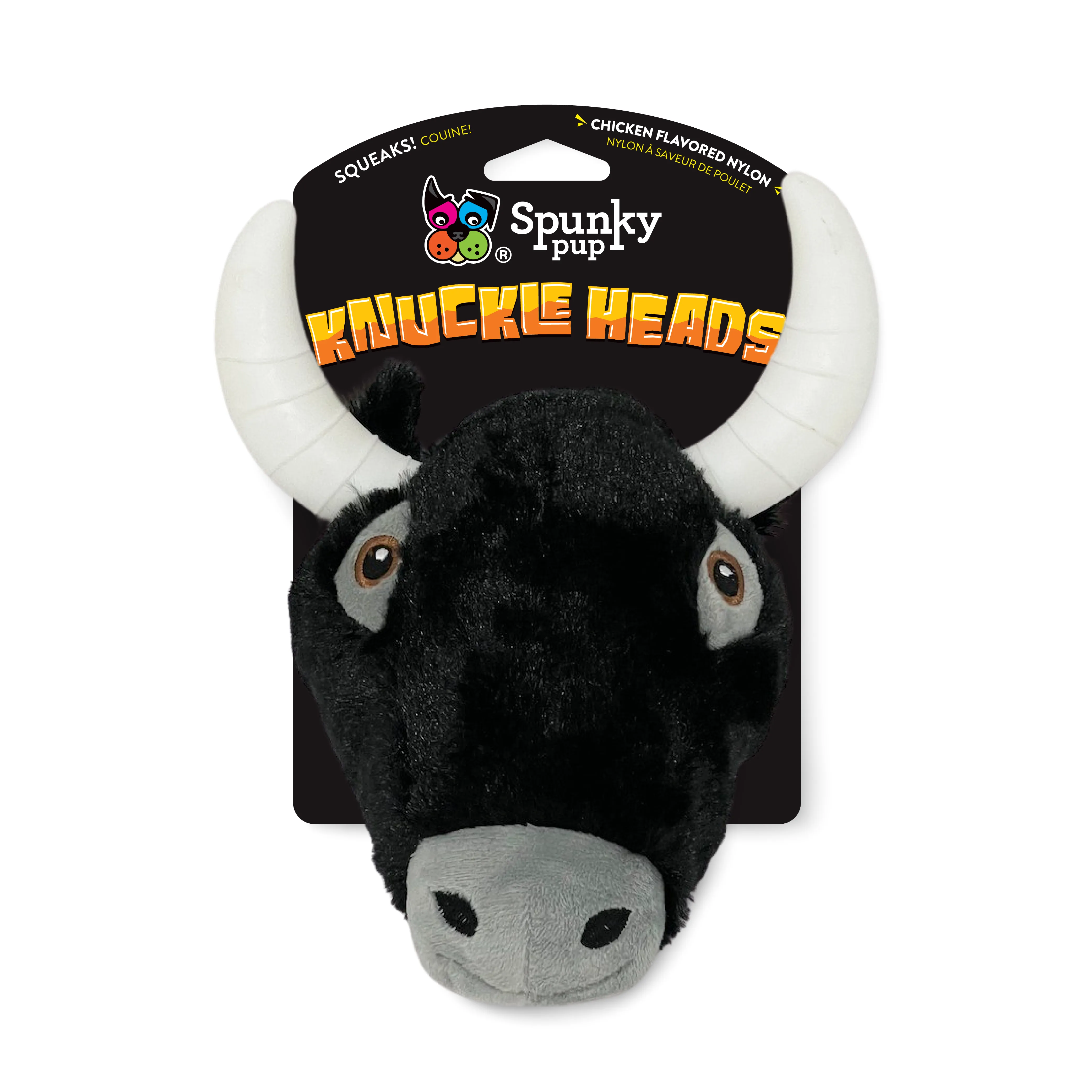 Spunky Pup - Knuckle Heads - Plush/Nylon Combo 2-in-1 Toy