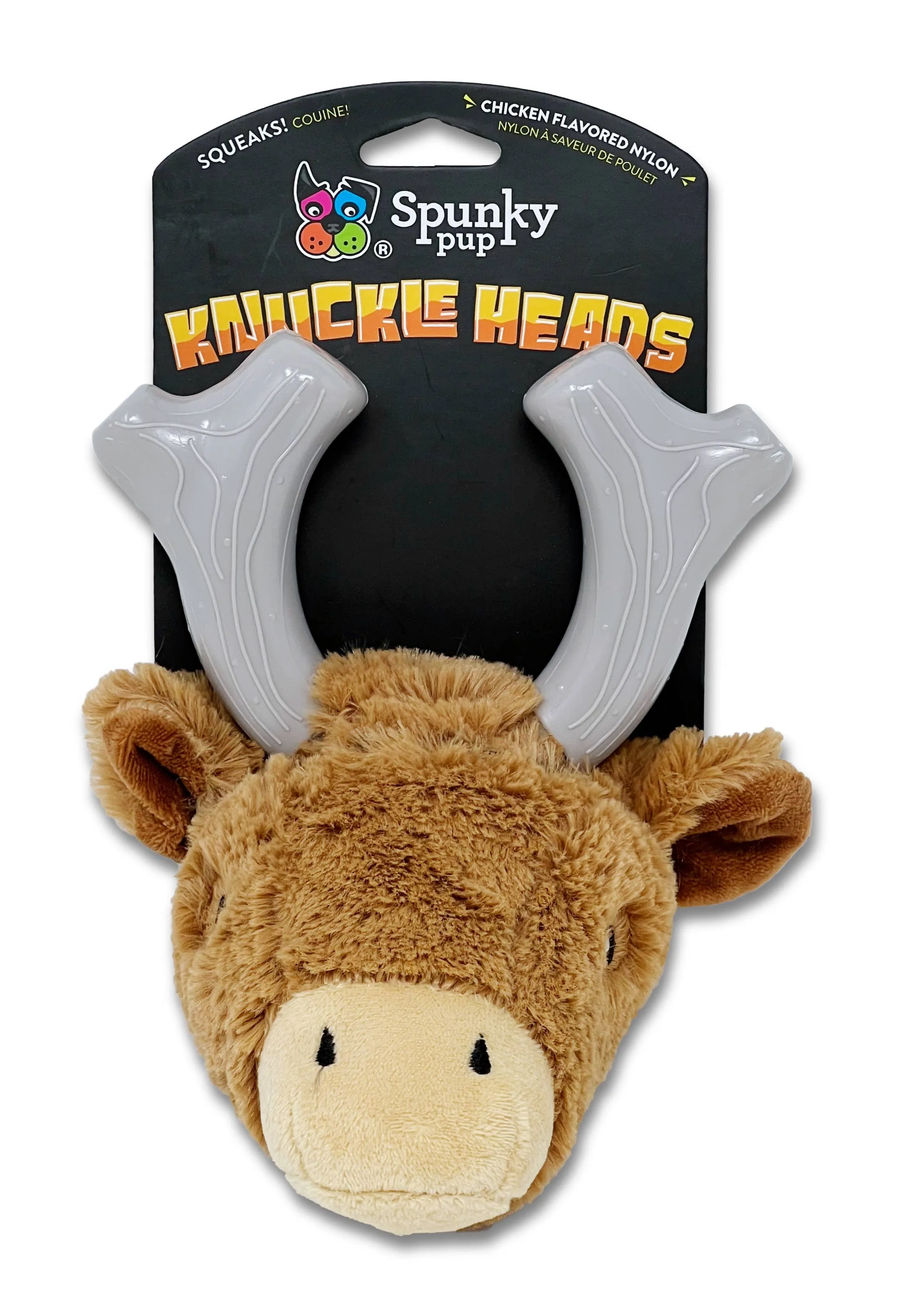 Spunky Pup - Knuckle Heads - Plush/Nylon Combo 2-in-1 Toy