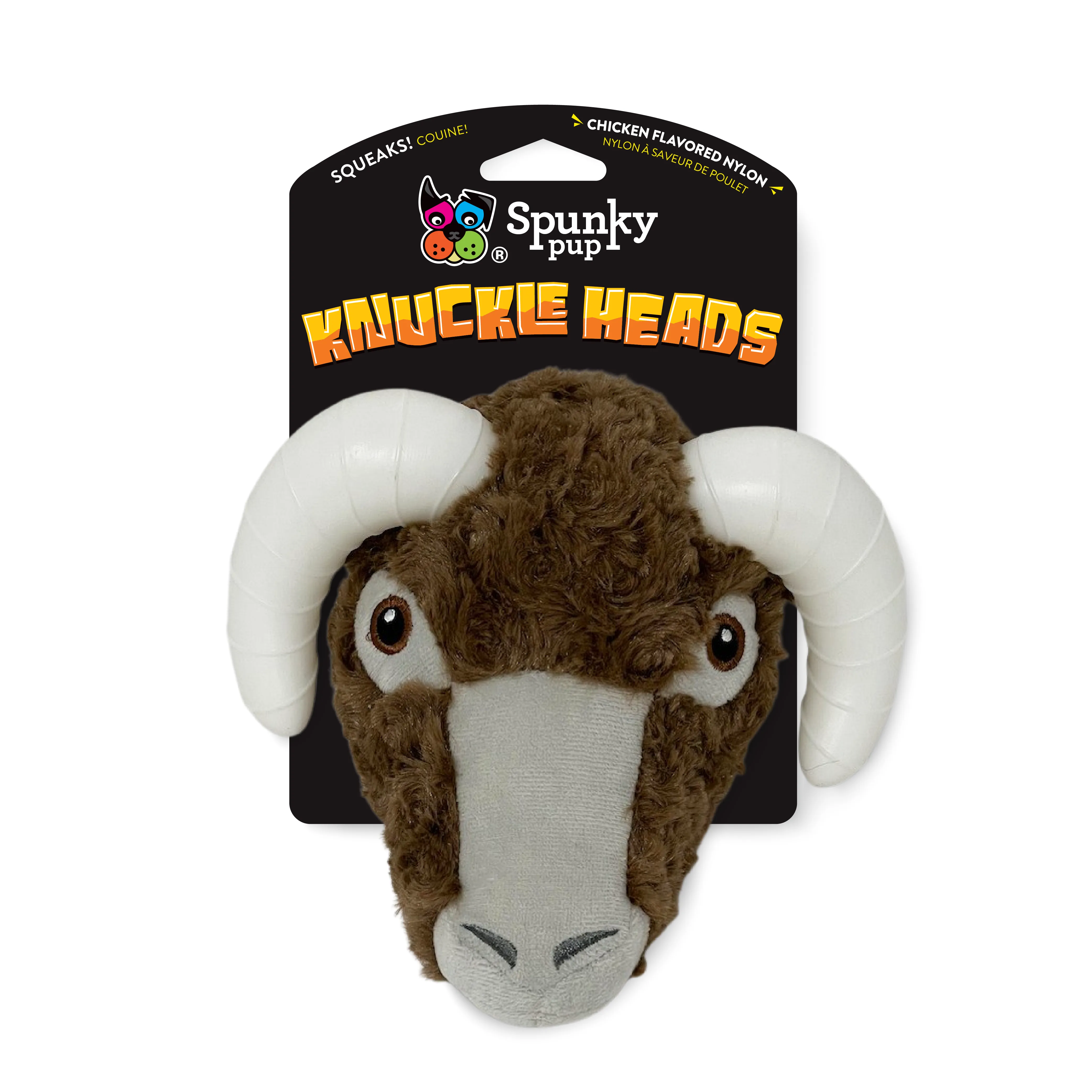 Spunky Pup - Knuckle Heads - Plush/Nylon Combo 2-in-1 Toy