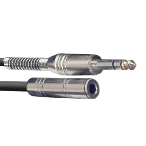 Stagg S-Series Audio Cable - 1/4" Stereo Jack Plug to 1/4" Stereo Jack Socket