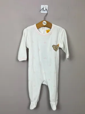 Steiff velour teddy bear sleepsuit 3-6m