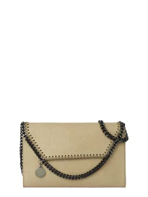 Stella McCartney Mini Crossbody Shaggy Deer w/Gold Chain in Light Khaki