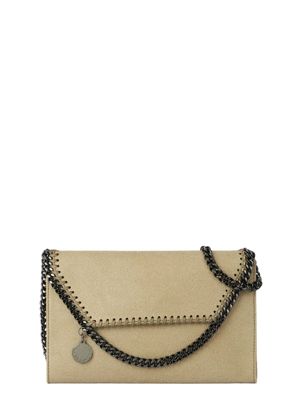 Stella McCartney Mini Crossbody Shaggy Deer w/Gold Chain in Light Khaki