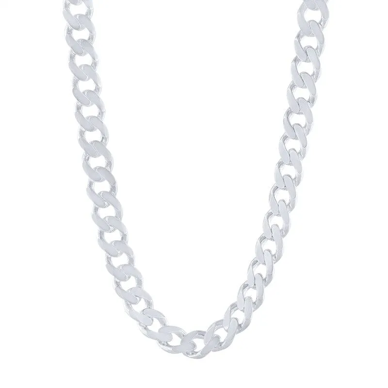 Sterling Silver Curb Necklace 55cm
