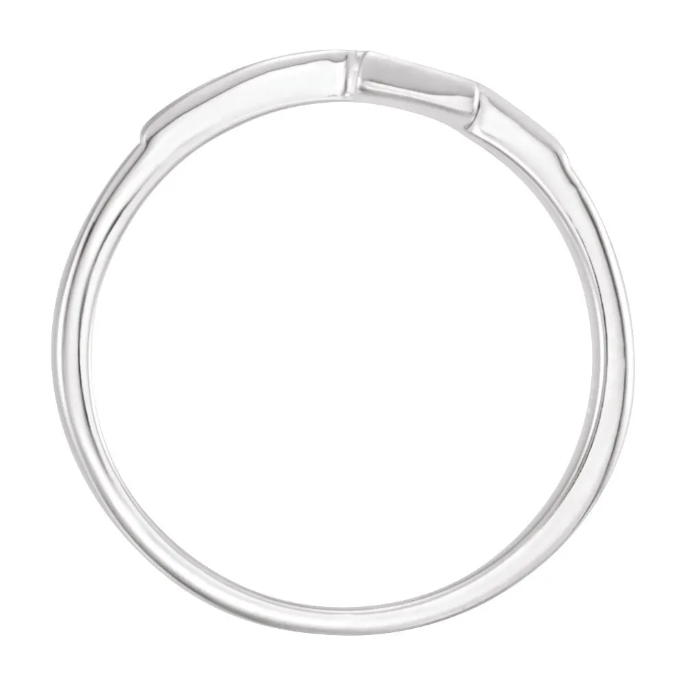 Sterling Silver The Rugged Cross® Chastity Ring with Packaging Size 8