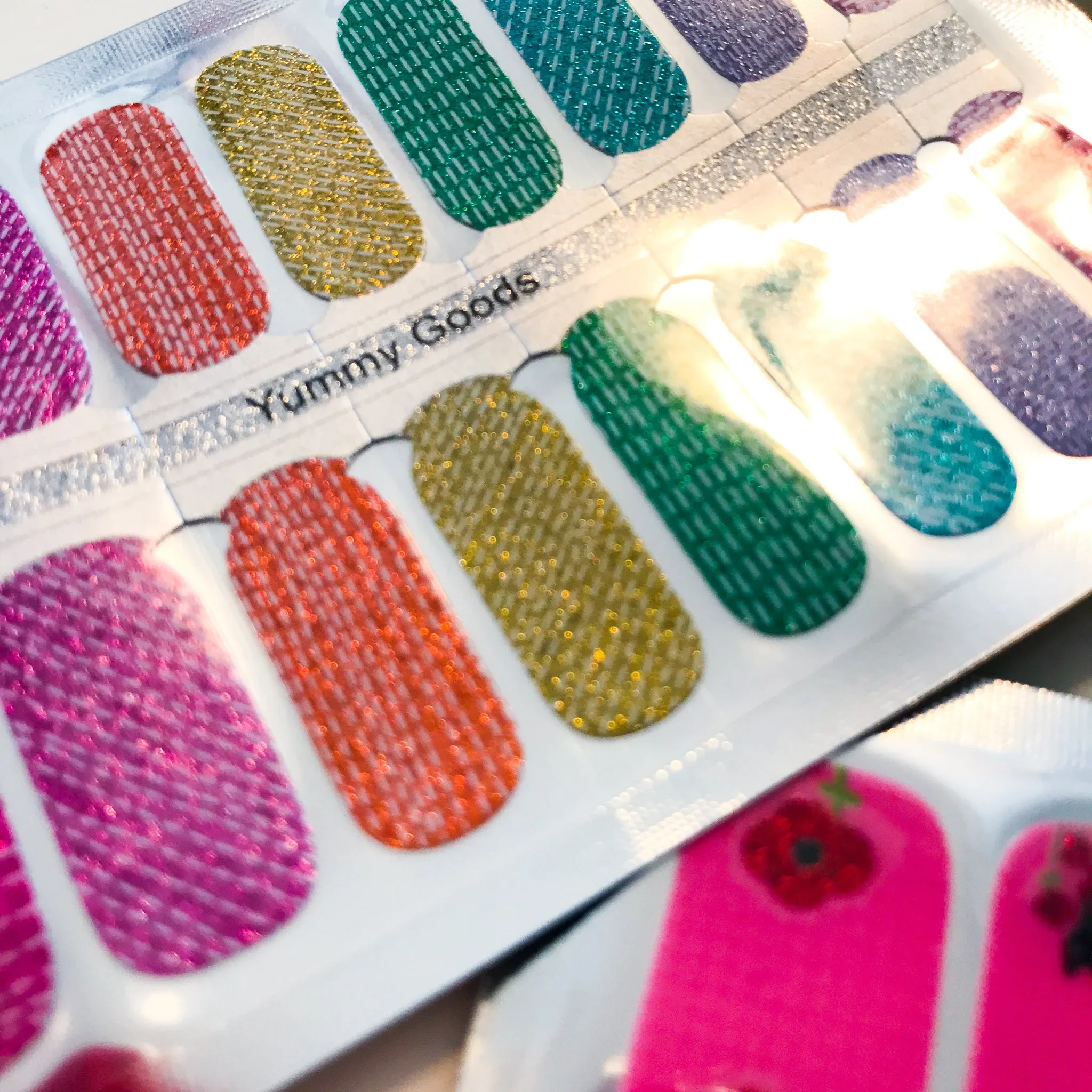 STITCHY - yummygoods exclusive! nail wraps (glitter!)