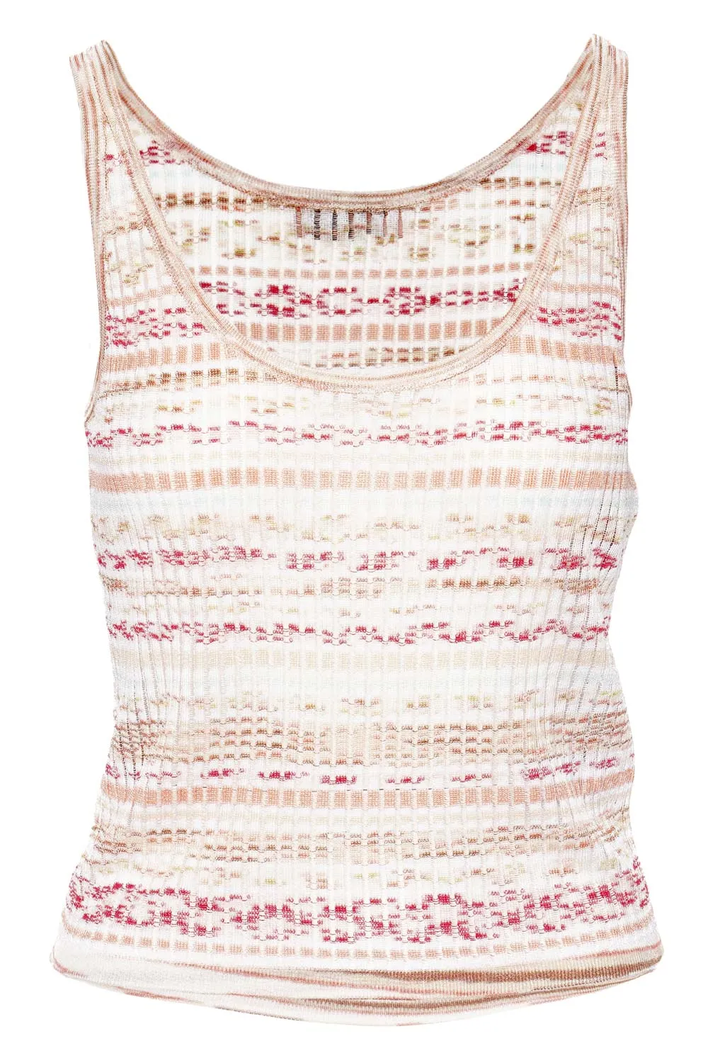 Striped Ribbed Knit Tank Top